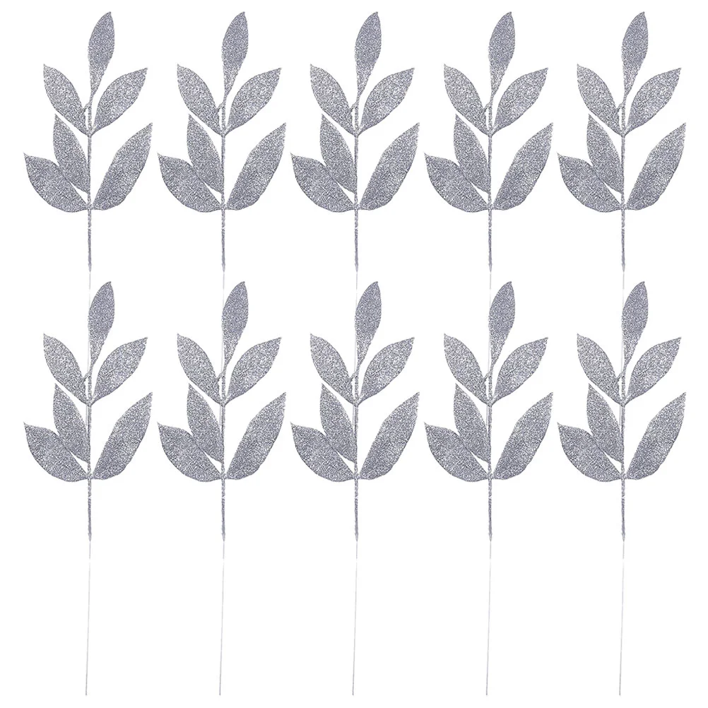 

10 Pcs Christmas Leaves Decoration Fall Floral Arrangements Fake Wreaths Decorative Tree Ornament Decorations Vase