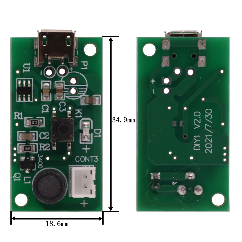 USB Mini Umidificador DIY Kits, Névoa Criador e Driver Placa de Circuito, Fogger Atomização, Filme Atomizador Folha, Mini oscilante