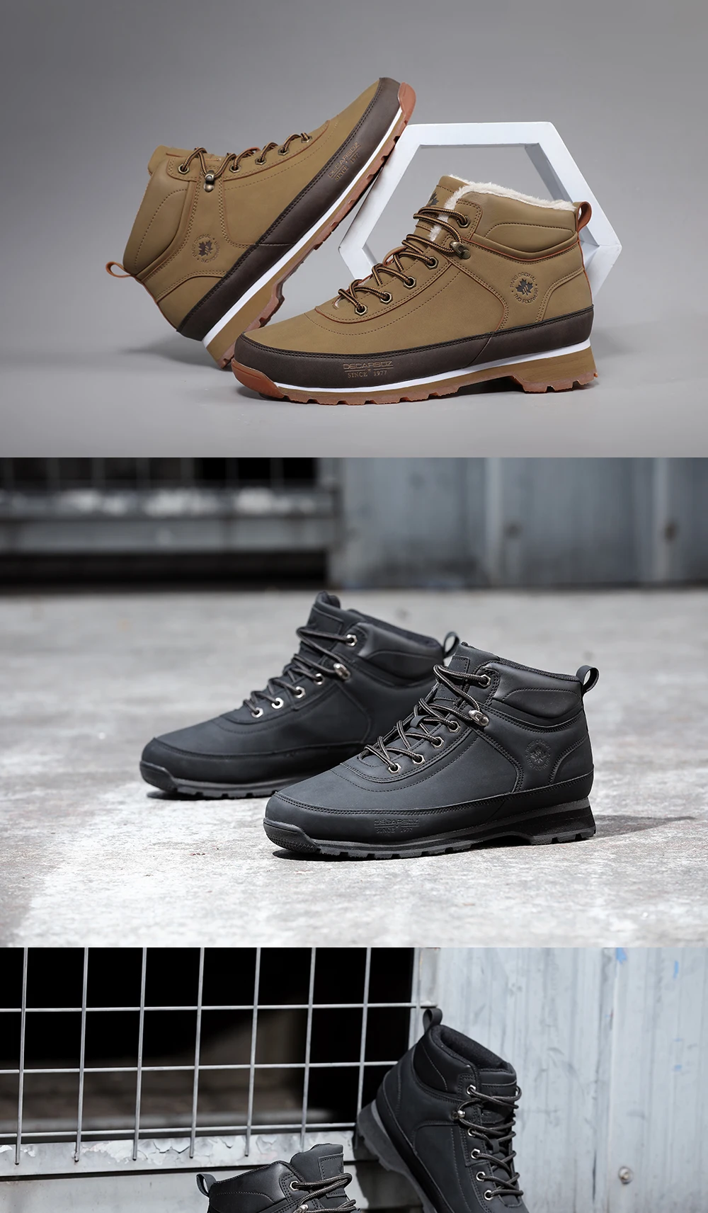 Classic Leather Outdoor Waterproof Anti Slip Men Shoes Winter Boots Snow Boots Fashion Warm Short Plush Men Boots 11 S62d12fd8653544c4a0893ecc79a3d400M