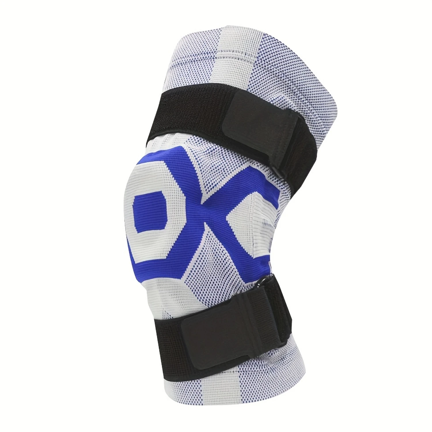 1pc Spring Knee Pad With Dual Straps And Silicone Padding For Enhanced Protection During Sports And Exercise