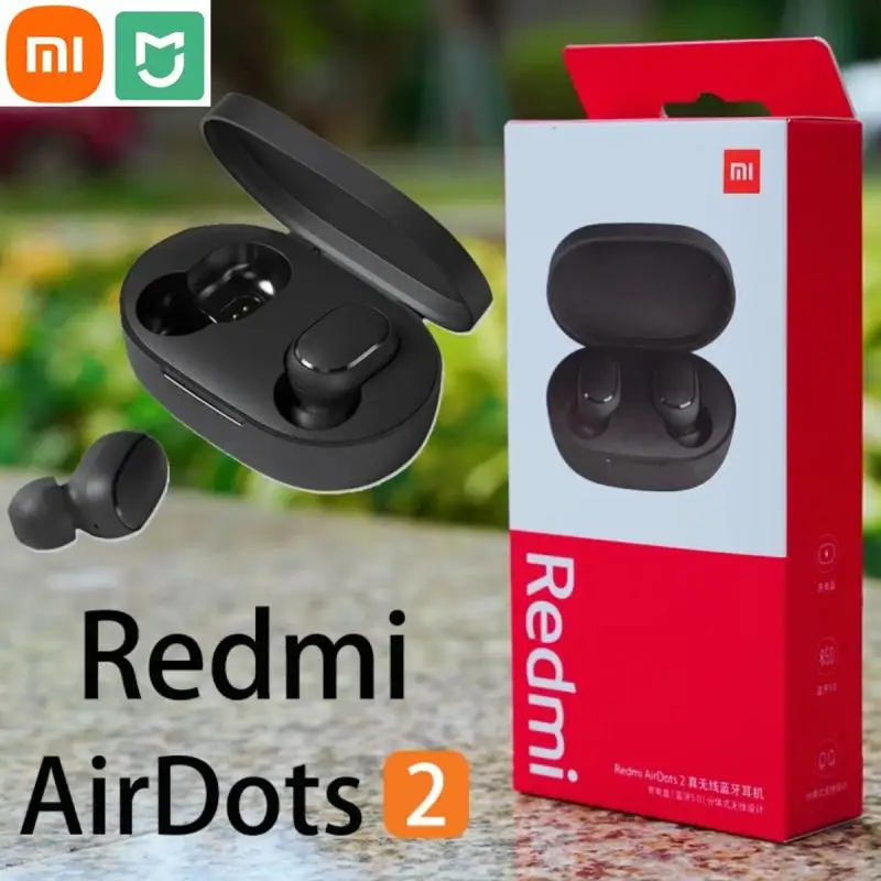 Беспроводные Bluetooth-наушники Mijai Xiaomi Redmi AirDots 2, 5,0 Hi-Fi стерео наушники с шумоподавлением и HD микрофоном, HD-вызов