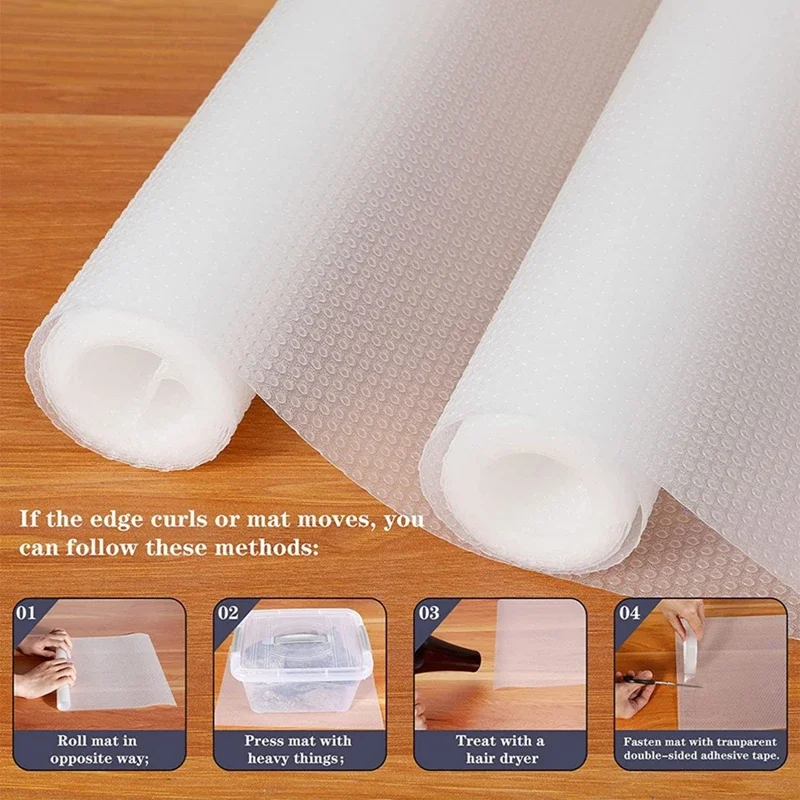 Non-Slip Waterproof Drawer and Shelf Liner – Oil-Proof Closet and Table Pad