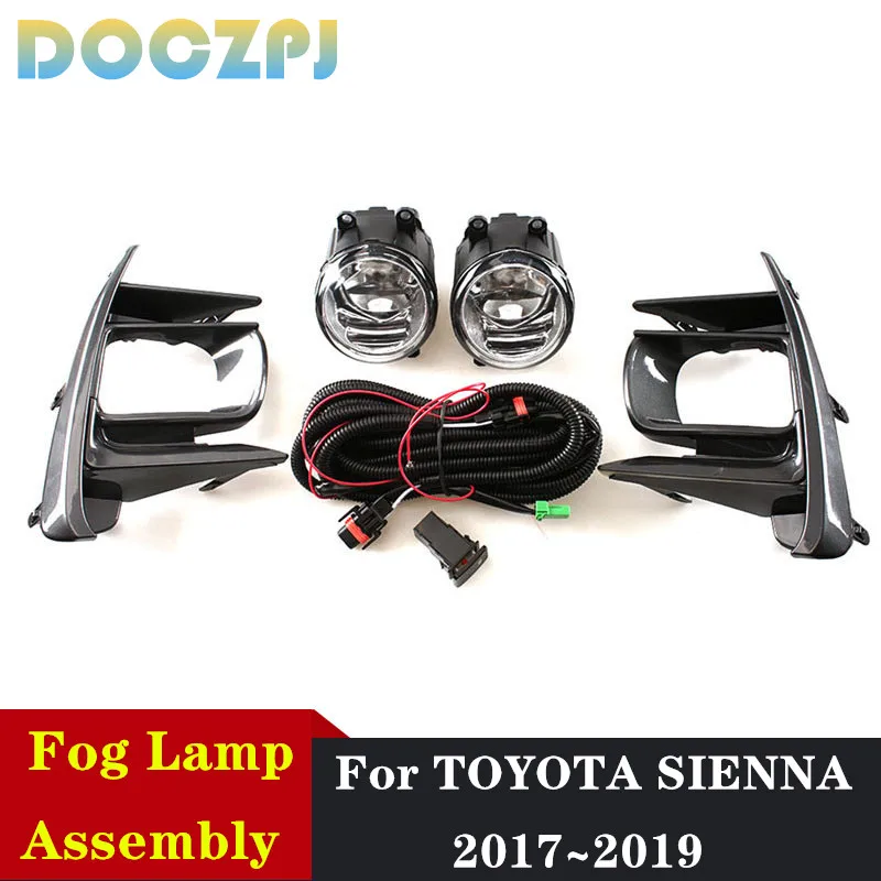

Противотуманная фара в сборе для переднего бампера автомобиля TOYOTA SIENNA 2017 2018 2019 с переключателем и проводами, 1 комплект