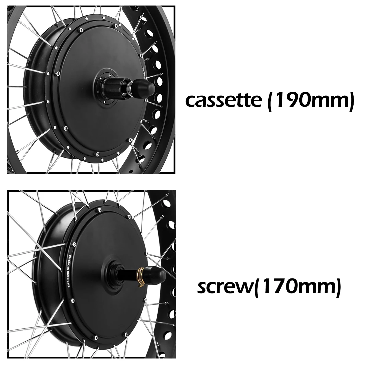 72V3000W 팻바이크 개조 키트 (스노우 바이크용) 리어 휠 모터 20인치 26인치 브러시리스 기어리스 모터 키트 (리어 카세트 휠 포함)