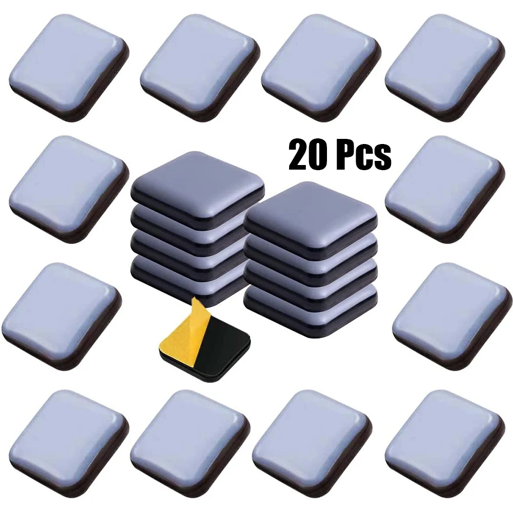 Feet Glider Sliding Pads Household Furniture Sliders 20 Square Floor Mover Pads For Carpet Movers Heavy Duty Shifter Removal