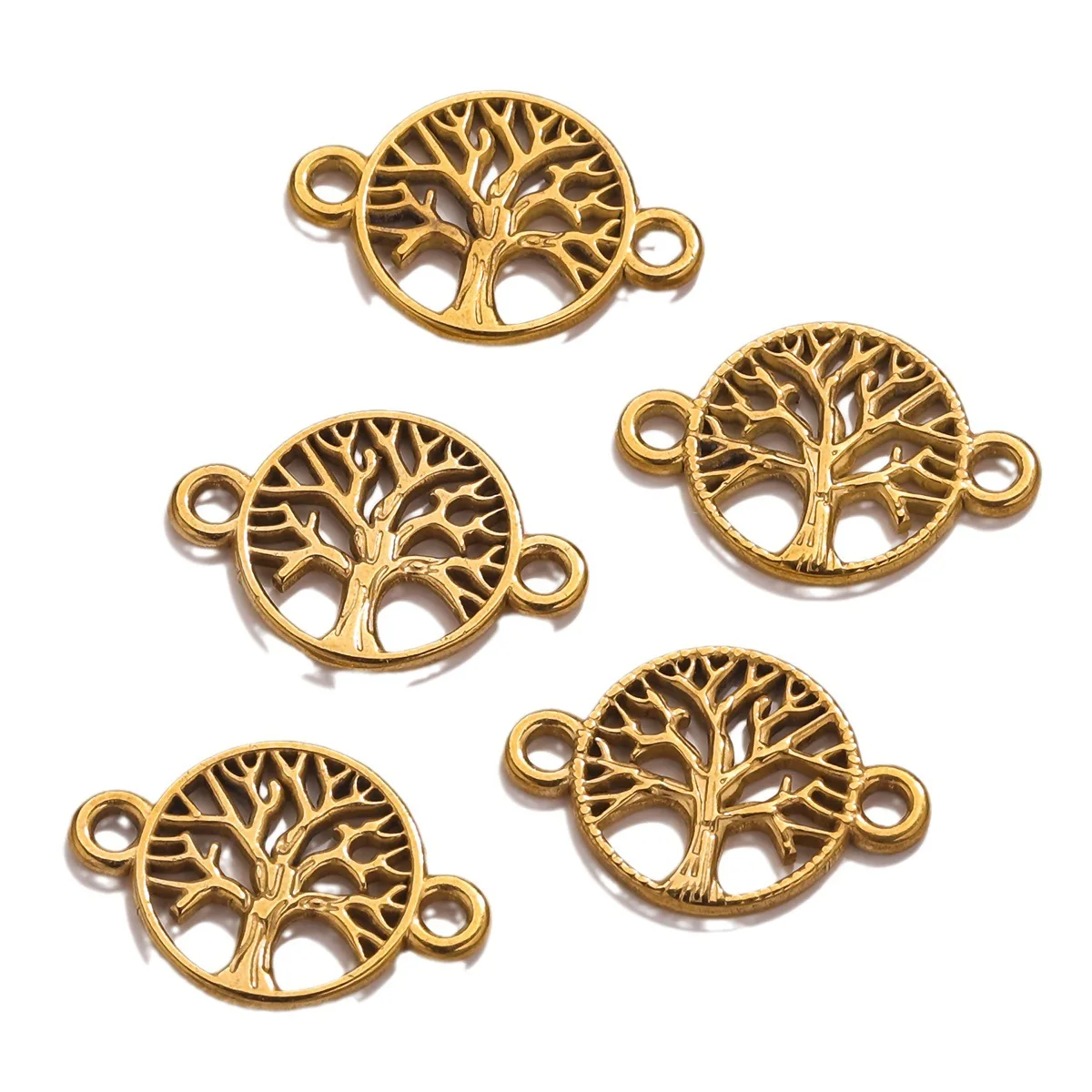 European Stainless Steel Accessories Bracelet Necklace DIY Life Tree Accessories Pendant 5