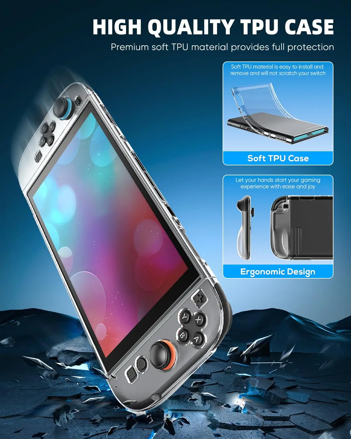 Crystal Clear TPU Protective Shell Cover