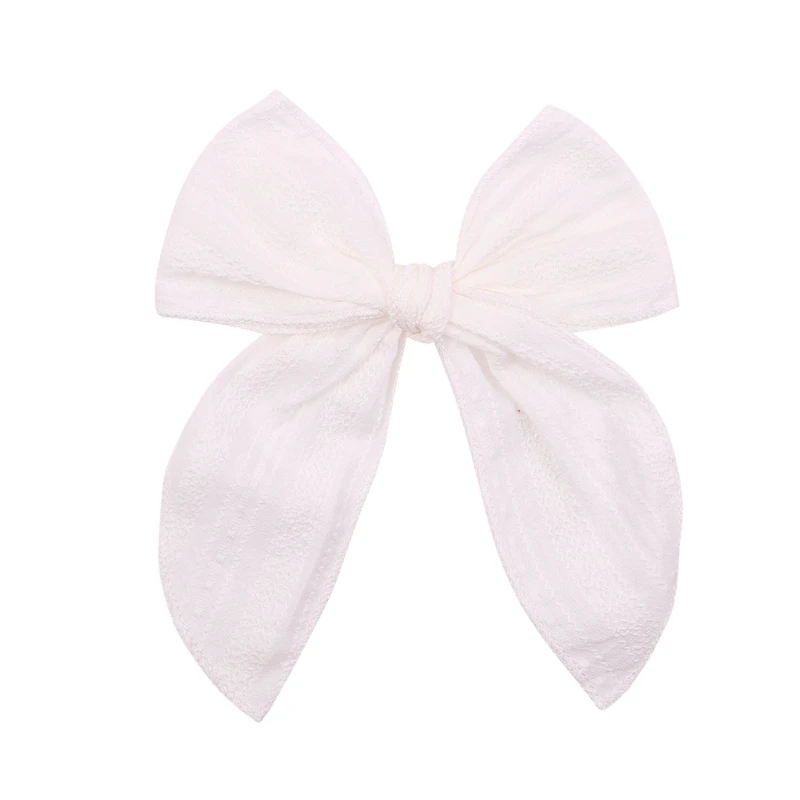14 개/갑 4.5in 활 머리핀 수제  소녀 Bowknot 머리핀 솔리드 컬러 부티크 헤어핀