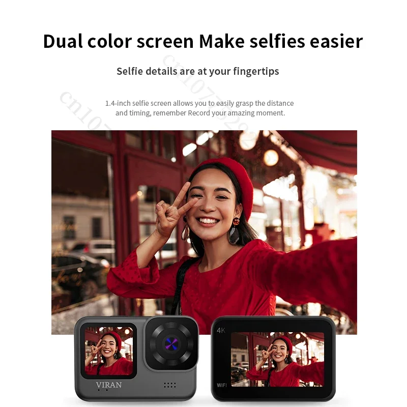 WiFi Action Camera 4K/30FPS 12MP Anti-shake V9 Remote Control Screen Underwater Waterproof Helmet Camcorder Drive Recorder