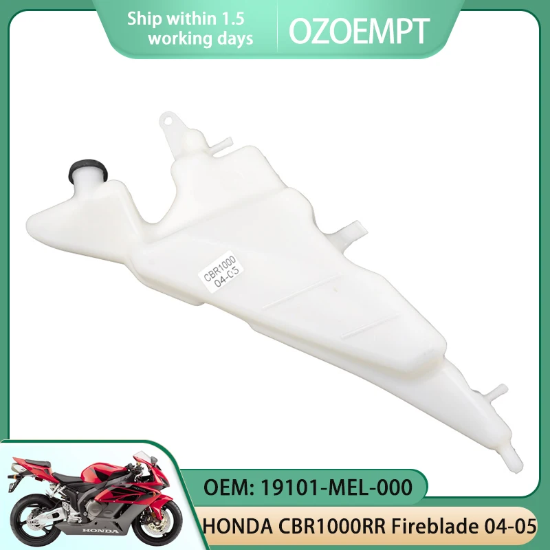 

OZOEMPT Motorcycle Radiator Cooling Water/Coolant Storage Recovery Tank Apply to HONDA CBR1000RR 04-05 O​EM: 19101-MEL-000