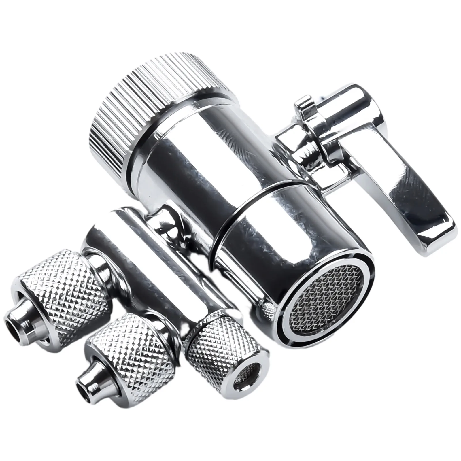 Description Picture 5 of itemSilver Diverter Valve Two Way Faucet Filter Diverter Valve Chrome Plated Suitable for Most Counter Top Filters