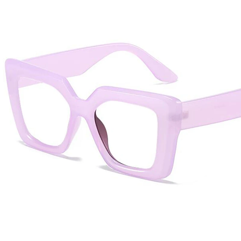 Fashion Clear Square Reading Glasses Women Luxury Oversized Eyeglasses Trending Anti Blue Light Leopard Pink Glasses Frame +1.25 5