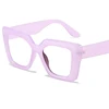 Fashion Clear Square Reading Glasses Women Luxury Oversized Eyeglasses Trending Anti Blue Light Leopard Pink Glasses Frame +1.25 5