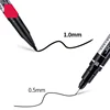 3Pc Permanent Markers Black Blue Red Double Headed Marker Pen for Paper Steel CD Glass Fabric Paint Marking Office School Supply 4