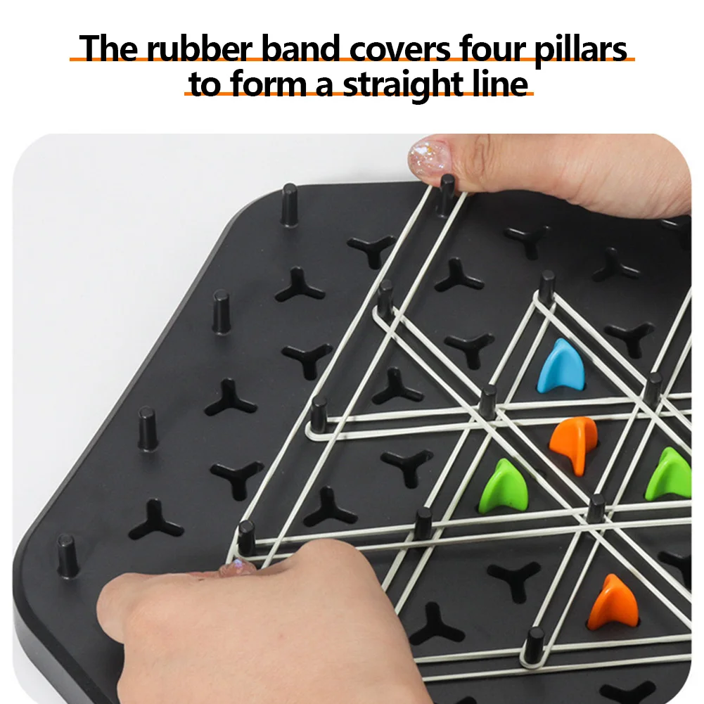 Chain Triangle Triggle Rubber Band Game Educational Interactive Game Battle Set  Teaser Strategy Game For Family Party Gift 5