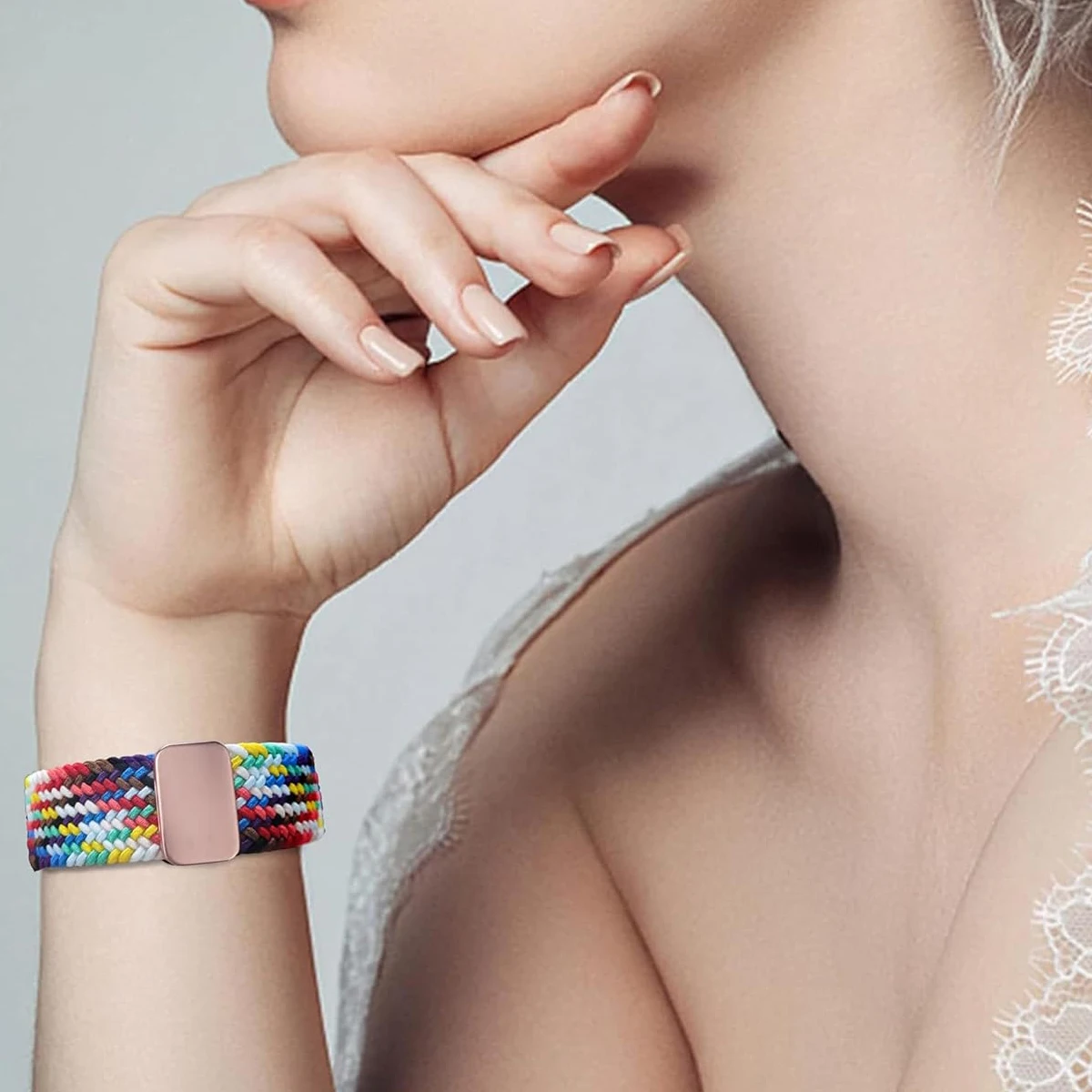 Nylon Braided Magnetic Wristband Bracelet - Universal Fit