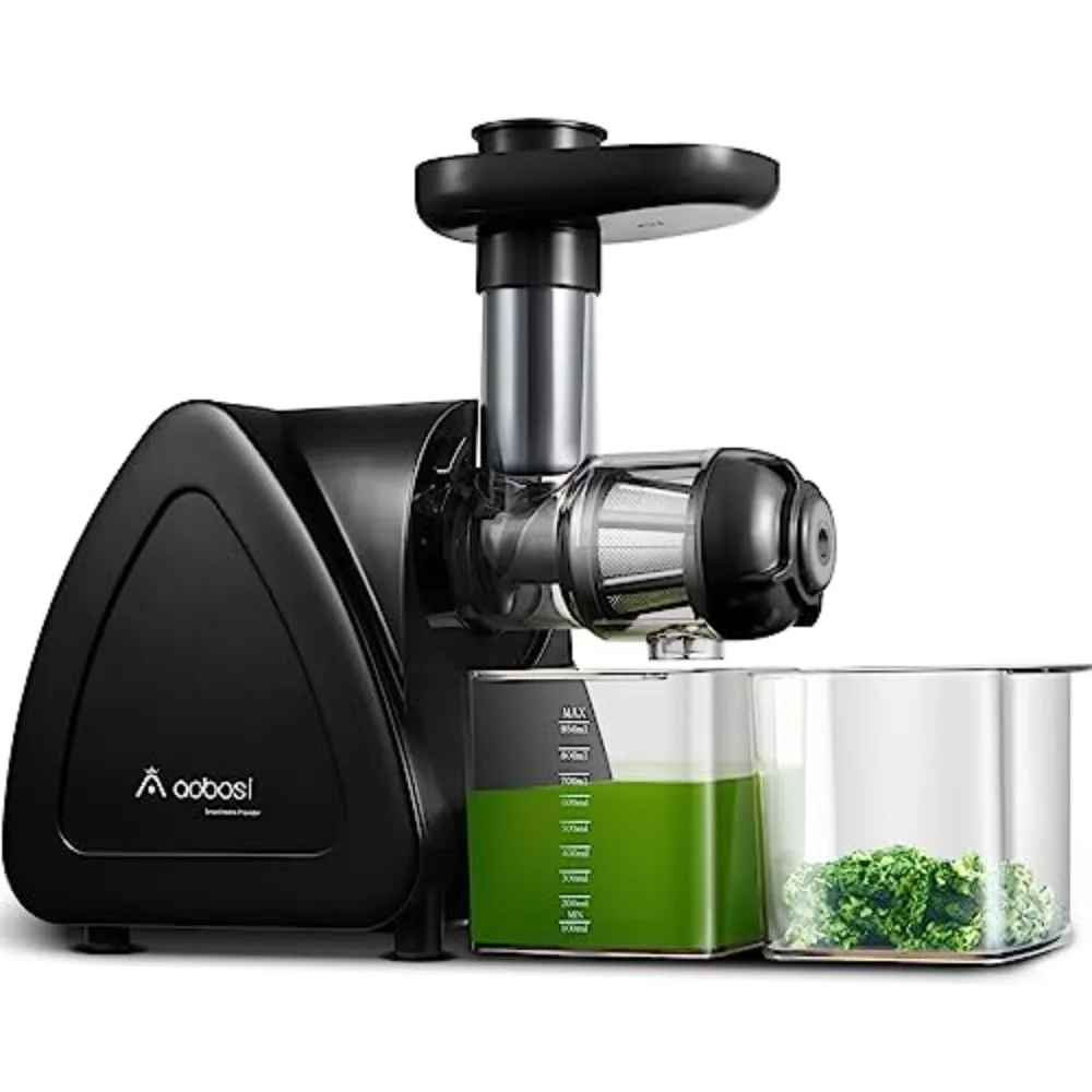 

2023 New Aobosi Slow Masticating Juicer Machines with Reverse Function, High Juice Yield with Juice Jug & Brush for Cleaning