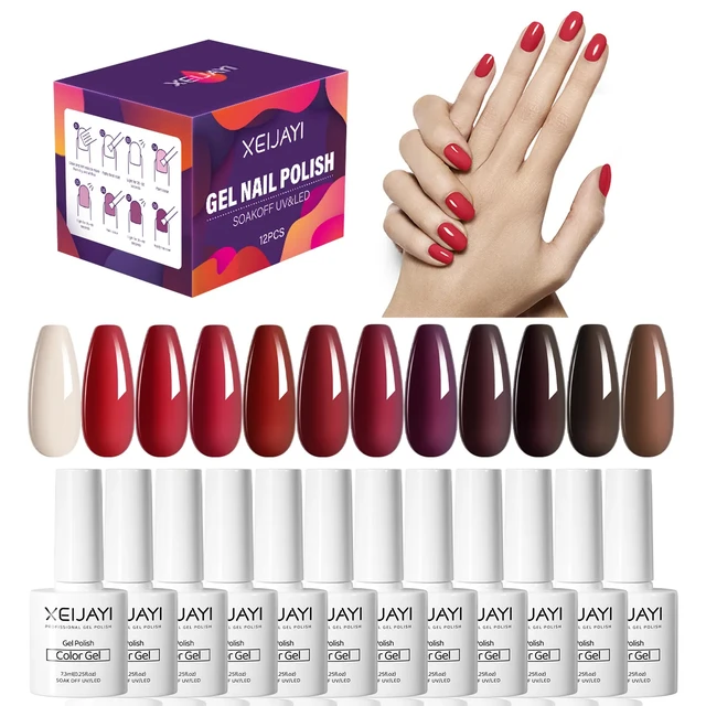 Amazon.com : JODSONE 100 PCS Gel Nail Polish Starter Kit with U V Light 95  Colors Macarons Combined with Dark Colors Nail Gel No Wipe Base Coat Top  Matte Coat Long Lasting