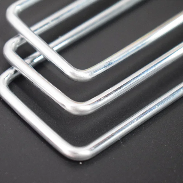 U Alakú Horganyzott Őrölt Horgonyok Tétek Csapok A Gyeptermelő Gyomnövényes Helyszíni Fűszövet Hálószálak Rögzítéséhez - Image 3