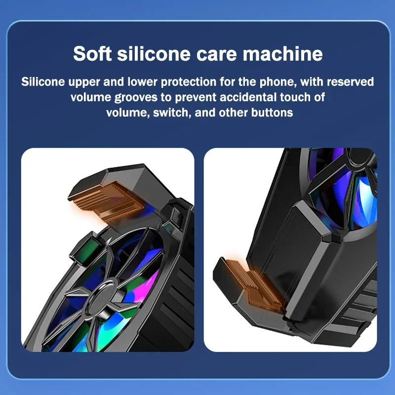 휴대폰 냉각 선풍기 공랭식 라디에이터 백 클립, 3 기어 조절식 게임 쿨러, 아이폰 안드로이드 게임 액세서리, X112