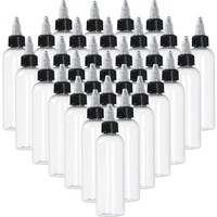 5PCS 30ml/60ml/100ml/120ml Plastic Refillable Bottle PET Oil Liquid Dropper Bottles Twist Top Cap Tattoo Pigment Ink Containers