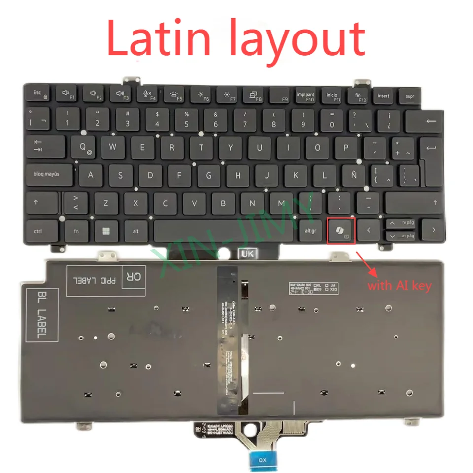 Clavier AZERTY Rétroéclairé Pour Dell Latitude 7310 - Référence 04RNPF - Neuf D'origine