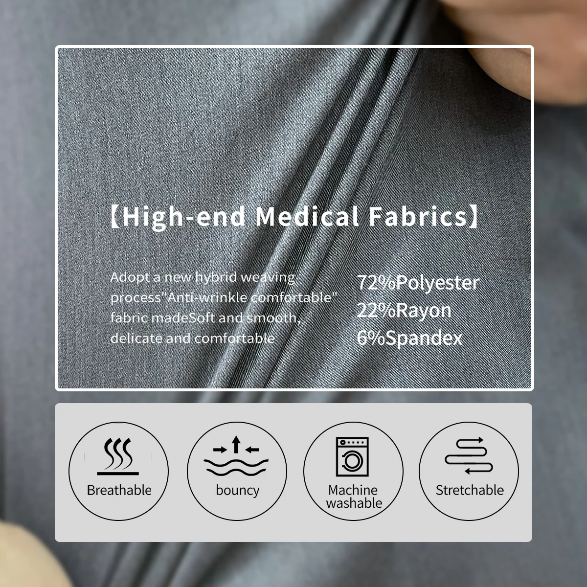 Medical Uniform Operating Room Medical Uniform Set Short-sleeved Nurse Nursing Accessories Surgical Gown XS-XXL