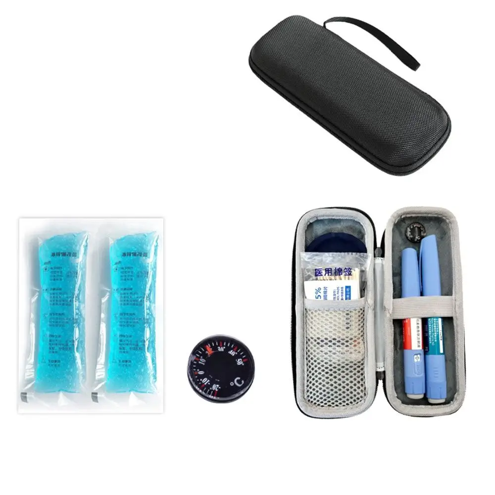 Tragbare glasierte Kühllagertasche, Insulin-Kühltasche, Medikamenten-Reisetasche, Kühler, Stifttasche, Medikamenten-Gefrierschrank mit Geln – Detail 9