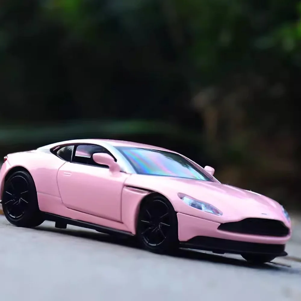 Deluxe Pink Die-Cast Toy Car with Opening Doors and Pull-Back Action