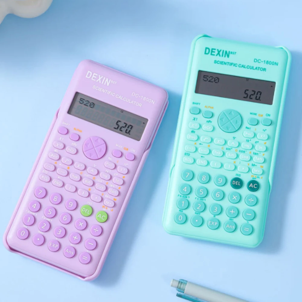 Advanced Pink Scientific Calculator with 240 Functions, Dual-Line LCD Display, Ideal for Educators and College Students