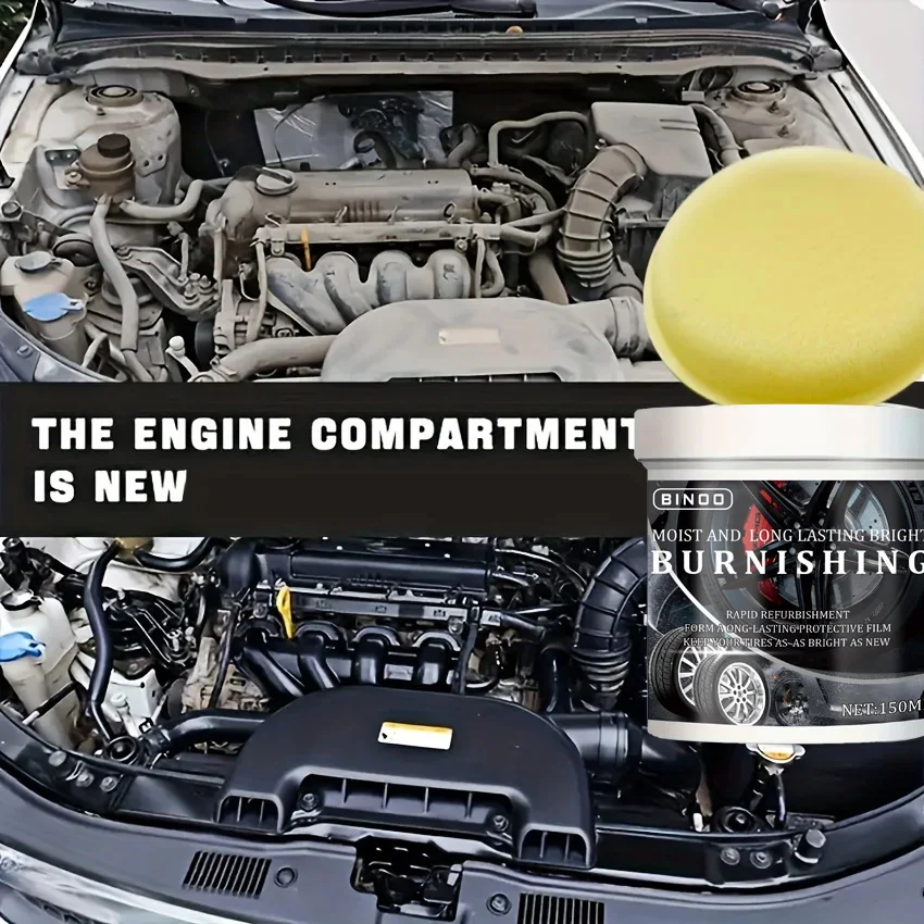 Tire Blackening Coating Wax Hydrating Luster and Protection Anti-Aging Tire Care Coating with Sponge Applicator