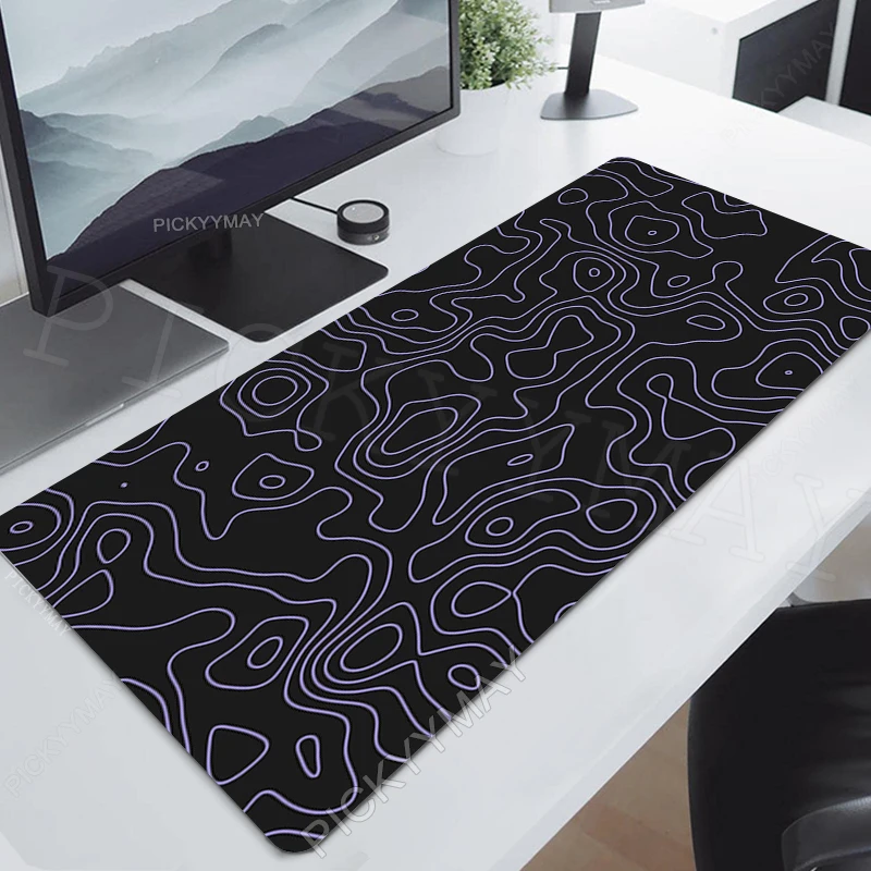 

Locking Edge Mouse Mats Large Rubber Mouse Pad Black Mousepads 900x400 Gamer Mousepad Desk Pads Topographic Art Keyboard Mat