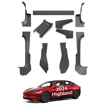 For Tesla Model 3 Highland Door Sill Strip Guard Door Threshold Protector Central Control Rear Air Condition Vent Anti-kick Pads 1