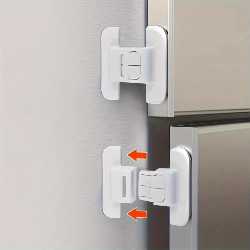 Refrigerator Door Closer Safety Buckle Automatic Lock Punch-free Universal Preventer 10pcs door closer door latch