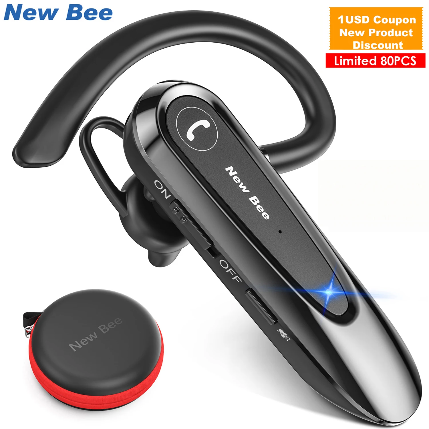 Беспроводная гарнитура Bee B45 Bluetooth 5 0 двойной микрофон шумоподавление CVC8.0 |