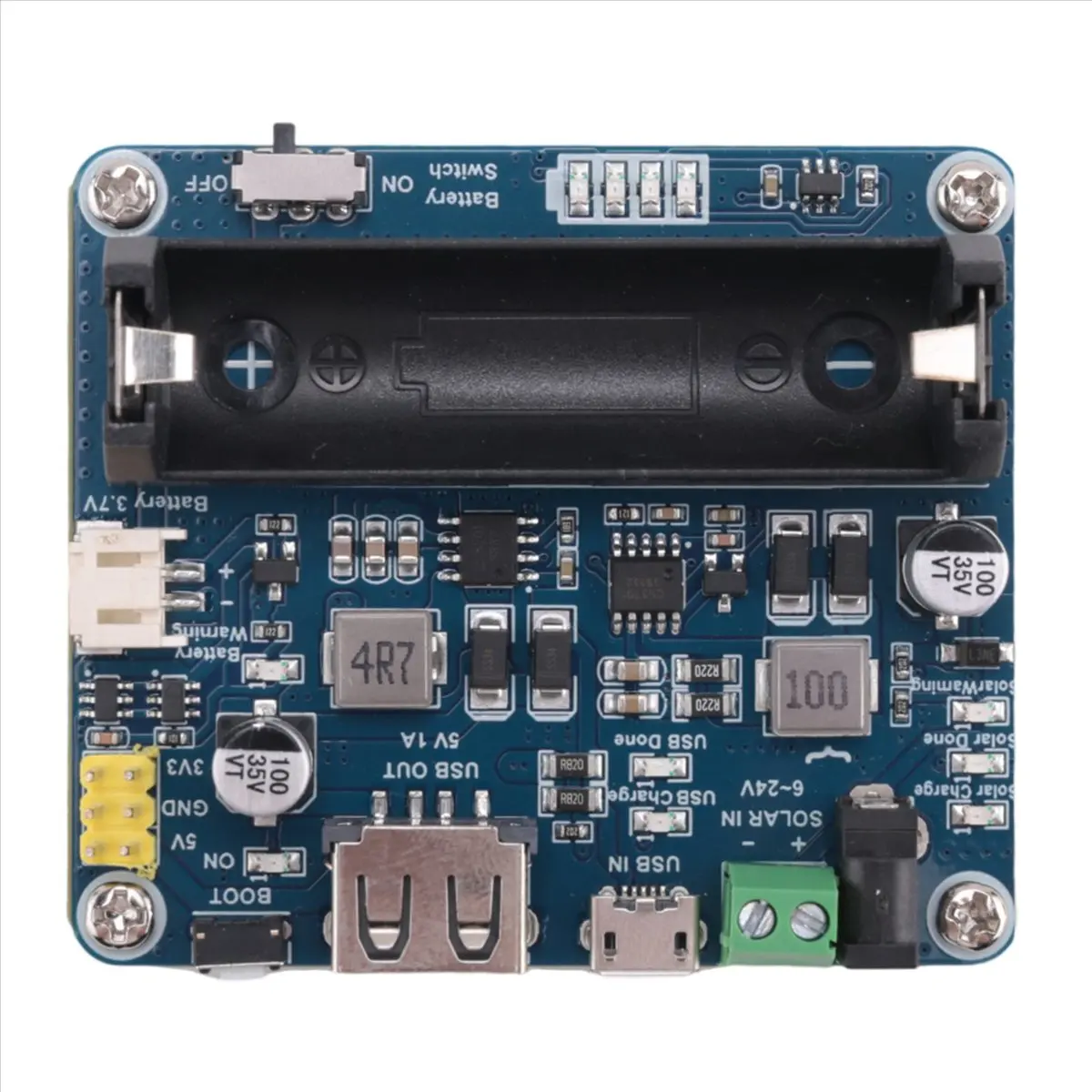 (선물 아이템) 6V-24V 태양광 패널용 태양광 발전 관리 모듈, MPPT 기능 지원, USB 연결 배터리 충전