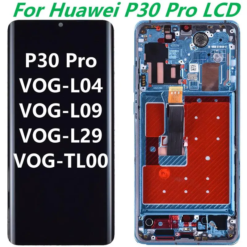 Originale 6.47 Lcd Per Huawei P30 Pro Lcd Con Cornice Huawei P30Pro Vog-L29 Vog-L09 Display Lcd Touch Screen Digitizer Parts