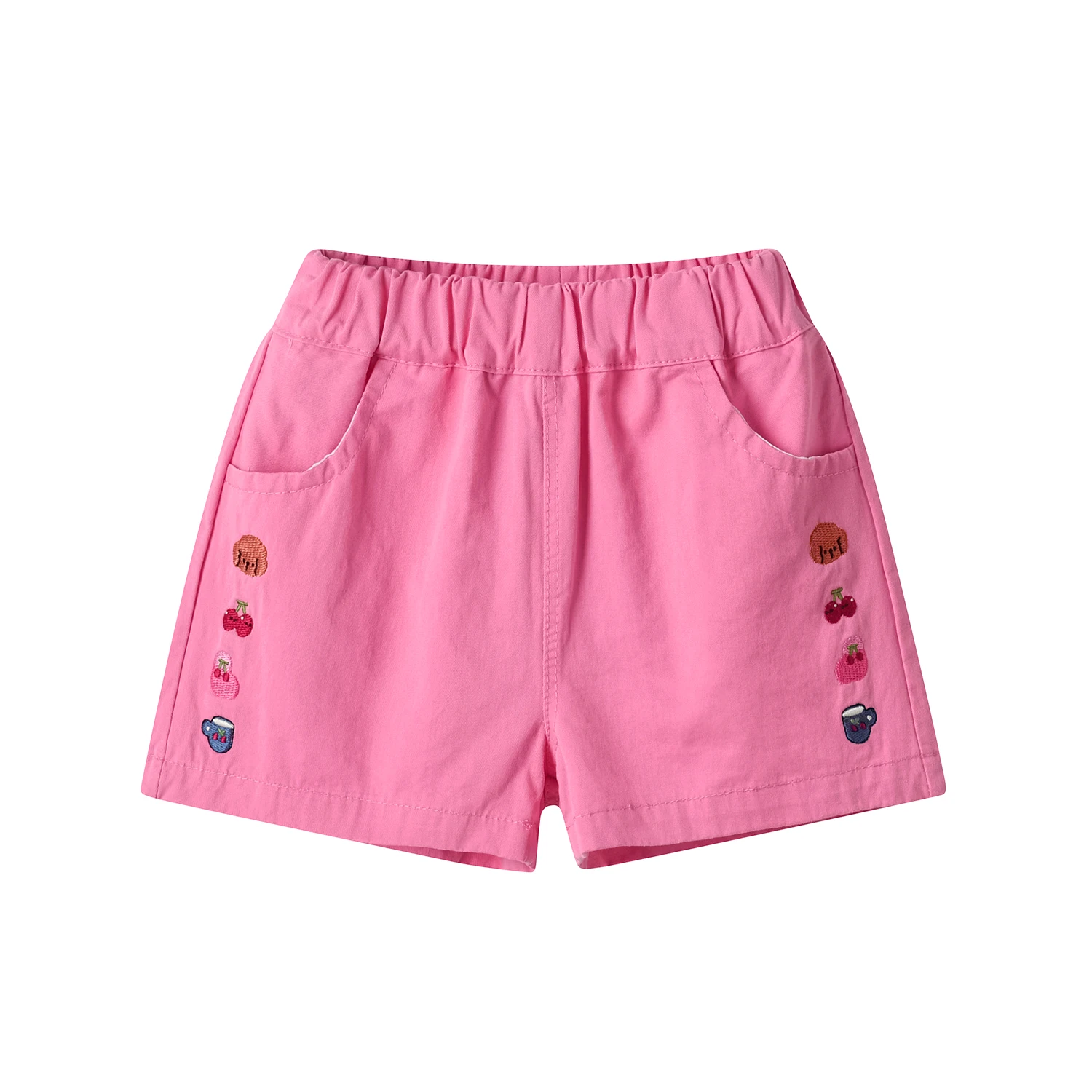 Toddler Girls Casual Shorts Summer Cartoon Embroidery Shorts Cute Korean Style Loose 1-6Years Baby Girls Clothes