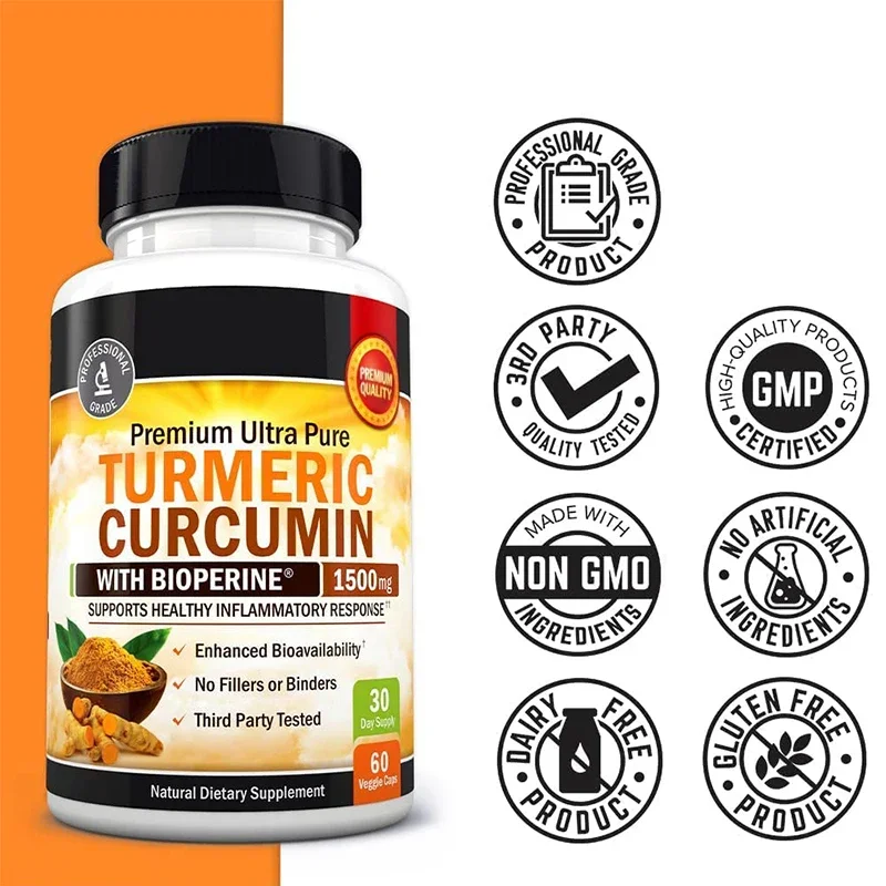 

Turmeric capsule strengthens immune system, reduces oxidative damage of cells and delays aging.