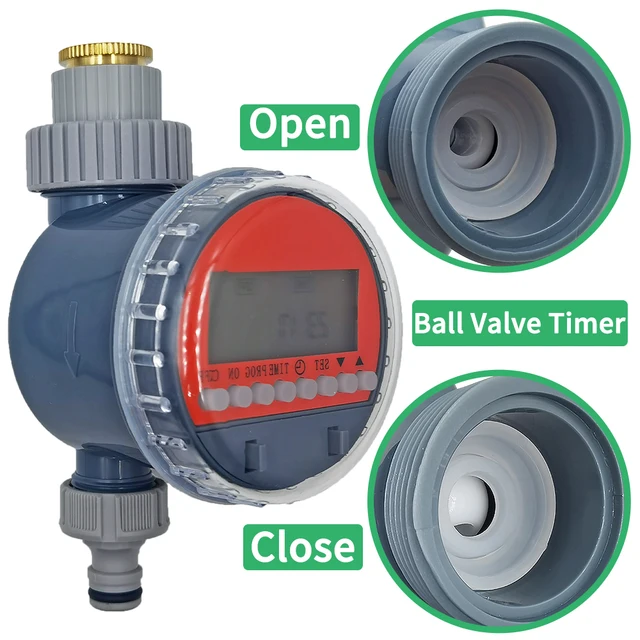 Oasis Ball Valve Irrigation Timer Automatic LCD Watering Electronic Water Tank Controller Irrigator for Home Garden Greenhouse 3