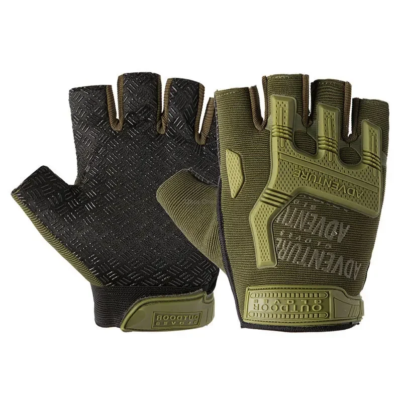 Camouflage Tactical Training Half Finger Anti-Slip Cycling Cs Combat Fingerless Hunting Hiking Gloves