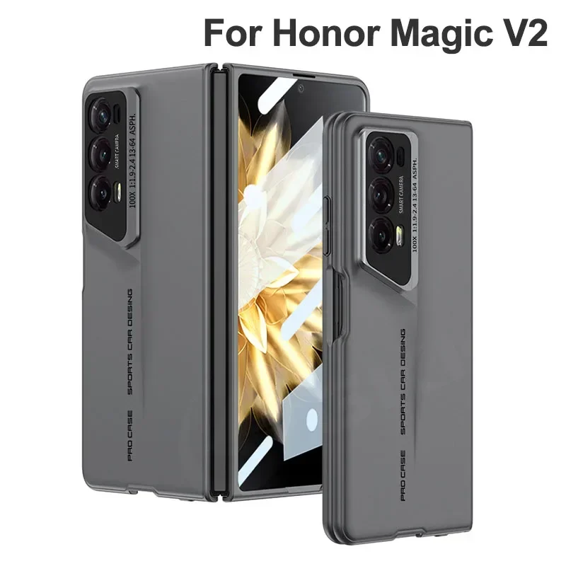Style Shockproof Case with Screen Glass Protector - Matte Hard Cover