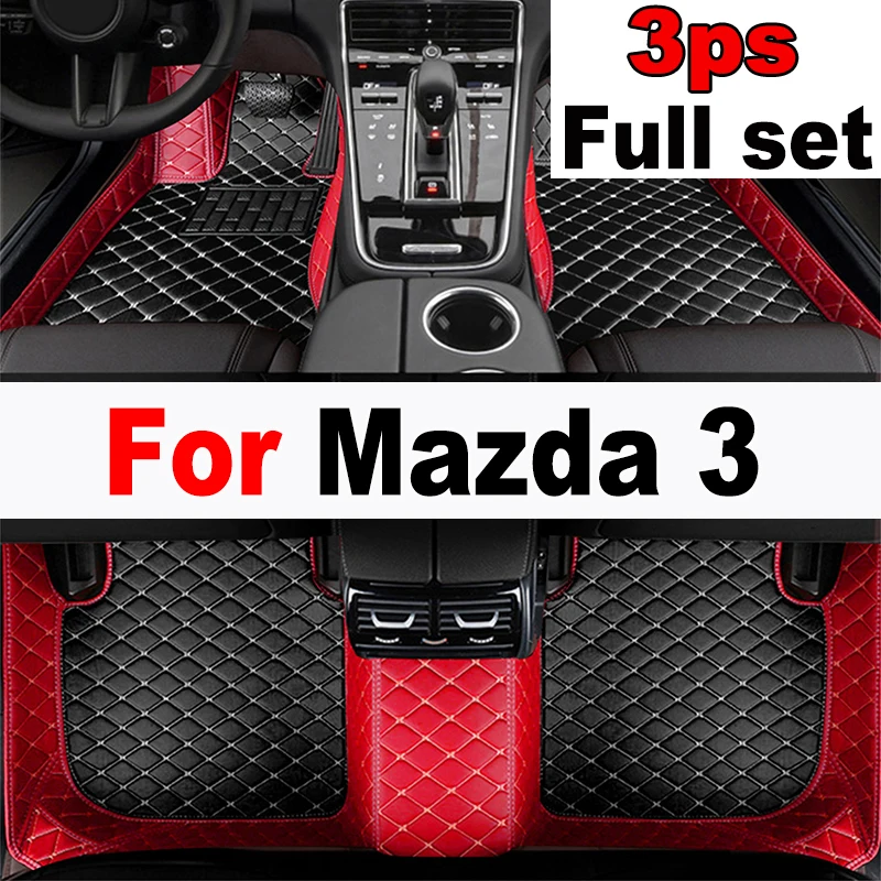 

Car Floor Mats For Mazda3 Mazda 3 BK 2004~2009 Auto Rugs Durable Waterproof Carpet Luxury Leather Mat Full Set Car Accessories