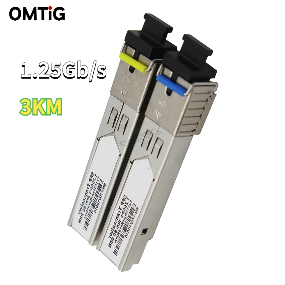 

3km Mini Gigabit BIDI Fiber Optic Transceiver 1.25Gb/s Sm1310nm/1550nm SC SFP Module