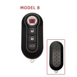 Xinyuexin Flip Folding Car Key Shell - Sleek Remote Auto Key Case with SIP22 Blade and 3 Buttons (MODEL B)