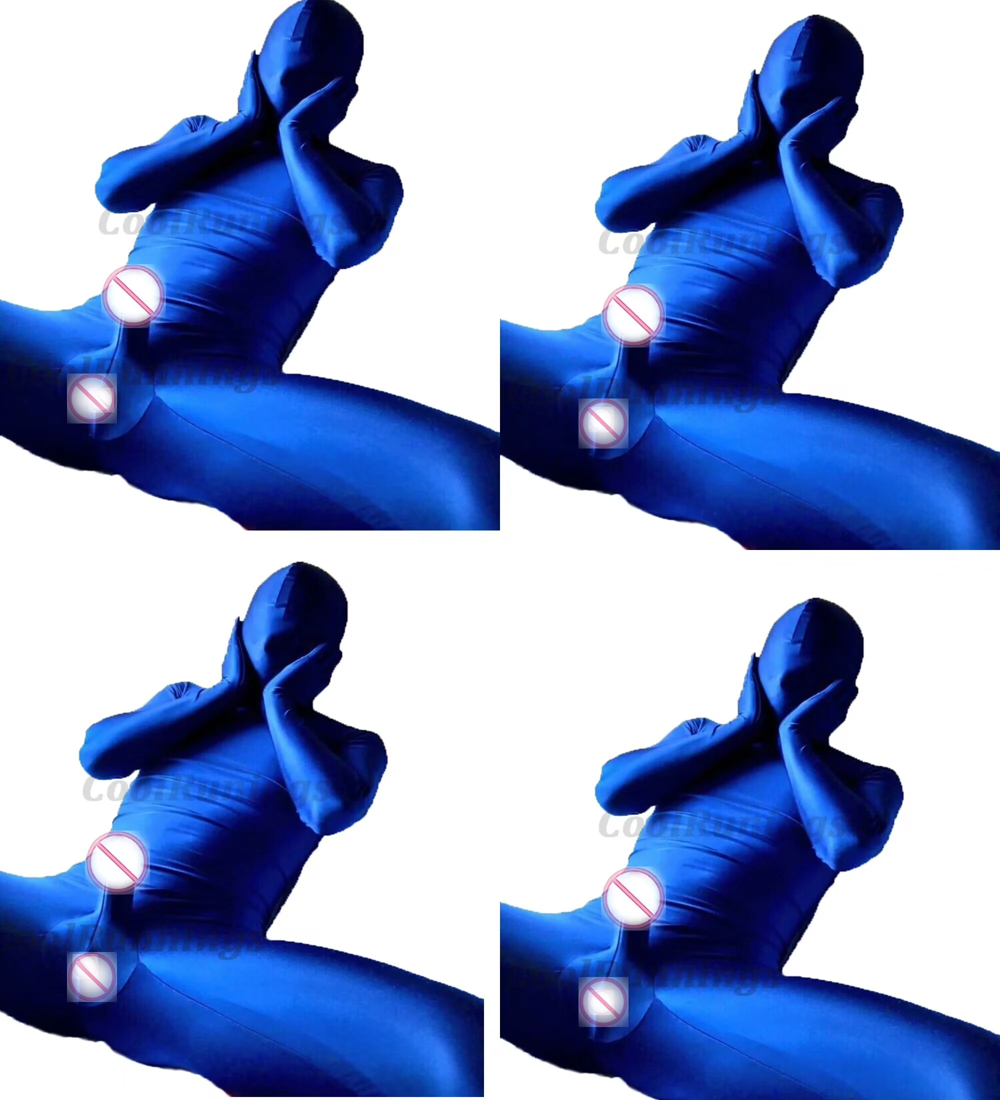 Sexy Adult Fancy Dress Party Spandex Halloween Party Zentai Costume with Men's Penis Sheath Bag Ball Bodysuit