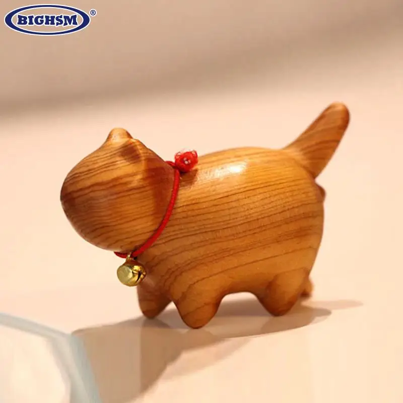 

Tiny Cute Wooden Cat,Cute Animal Figurine Cat Ornament,Handmade Wood Carved Cat Sculpture Statue,Miniature Cat Figurine Crafts