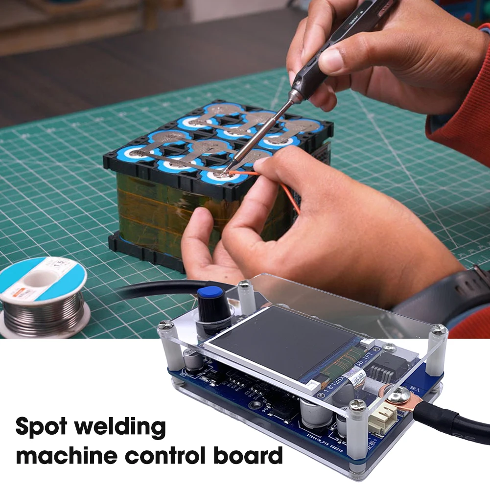 Mini Spot Welder Control Board 7-14V Portable Spot Welding Machine Digital Display Adjustable Spot Welder DIY 18650 Battery Pack 4