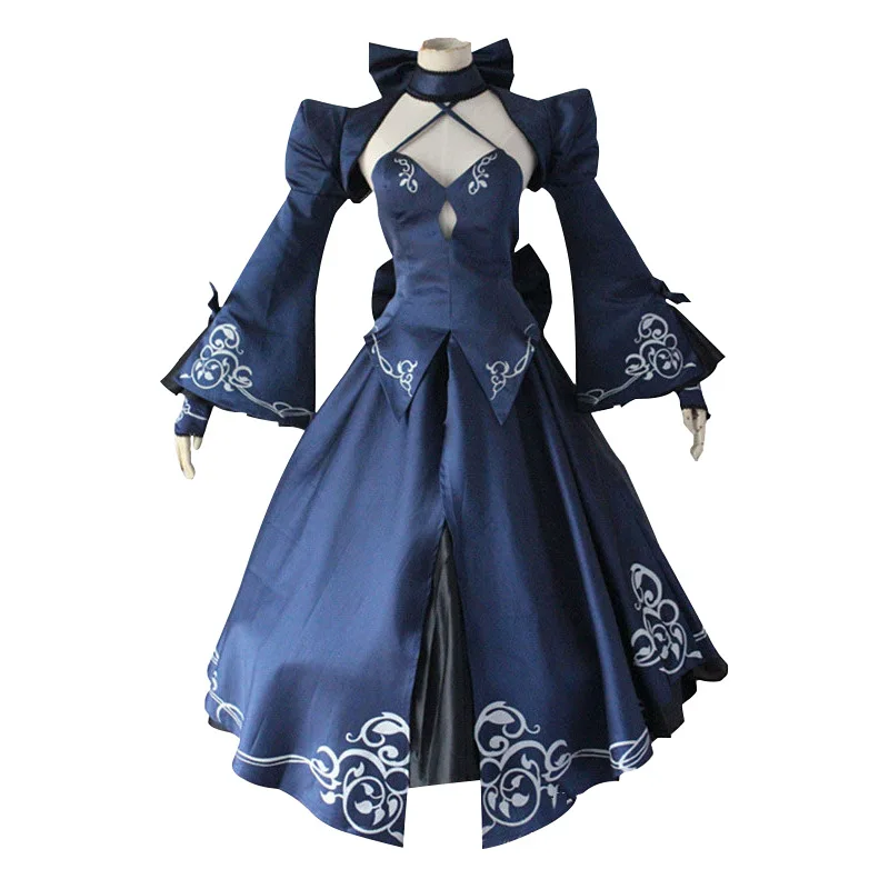 

Anime Fate/Grand Order Black Saber Cosplay Costumes Arturia Pendragon (Alter) Dress With Wig For Women