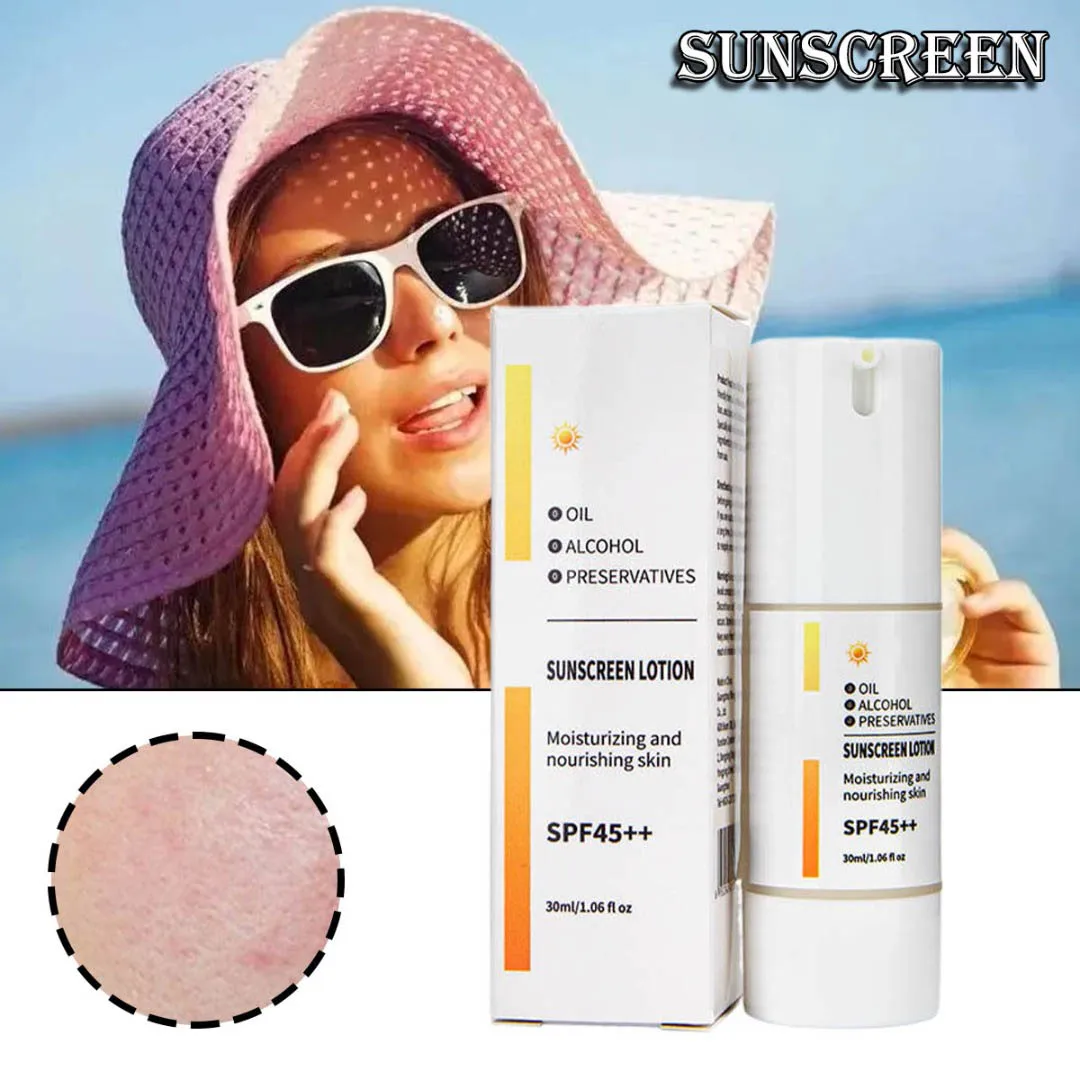 

Body Face Sunscreen Lotion Hydrating Moisturizing Oil Control Sunscreen Skin Nourishing Sun Screen UV Protector SPF 45++